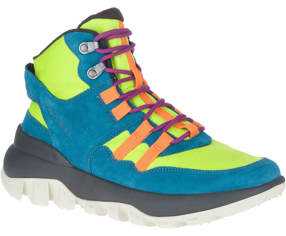 Botas Homem - Merrell Atb Mid Polar Waterproof - Azuis/Verdes - AEW287413